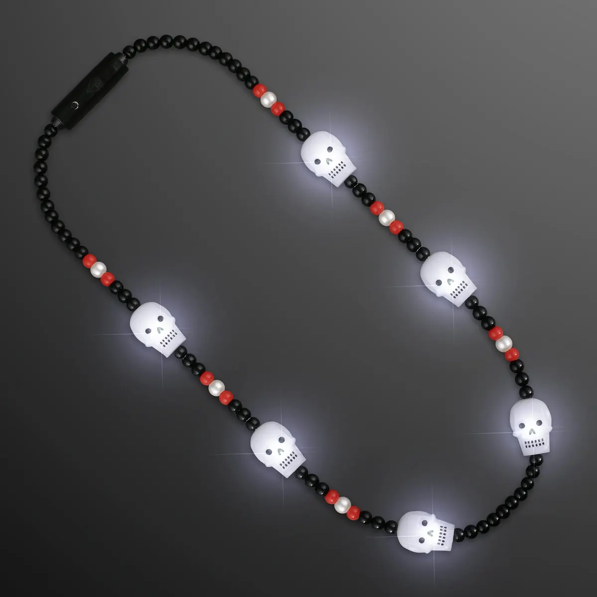 Light Up Skulls LED Beads Necklace