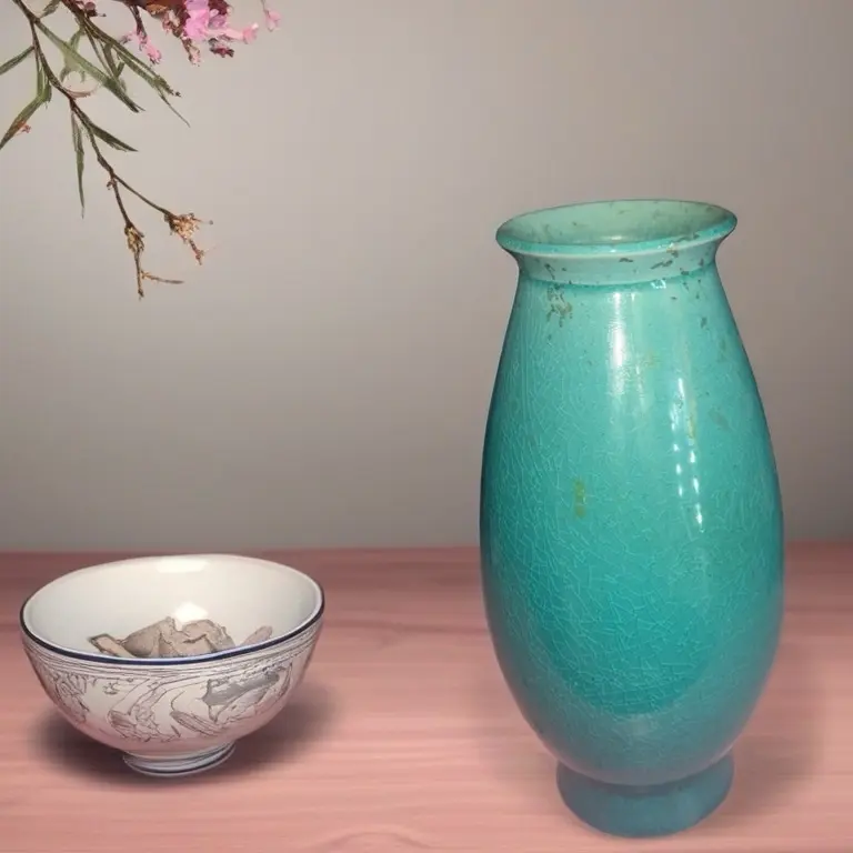 Rare 17th Century Chinese Vase Unique Green Cracked Paint Antique One Of A Kind Treasure For Collectors Decor Lovers Only 1 In Stock