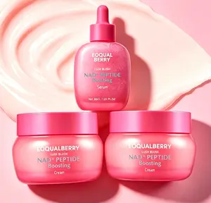 EQQUALBERRY NAD+ Peptide Boosting Cream - 5% NAD+& 13 Peptides Anti-Aging Face & Body Cream | FirmingLifting Pink Neck Cream for Loose & Sagging Skin, 1.69 fl.oz/50ml