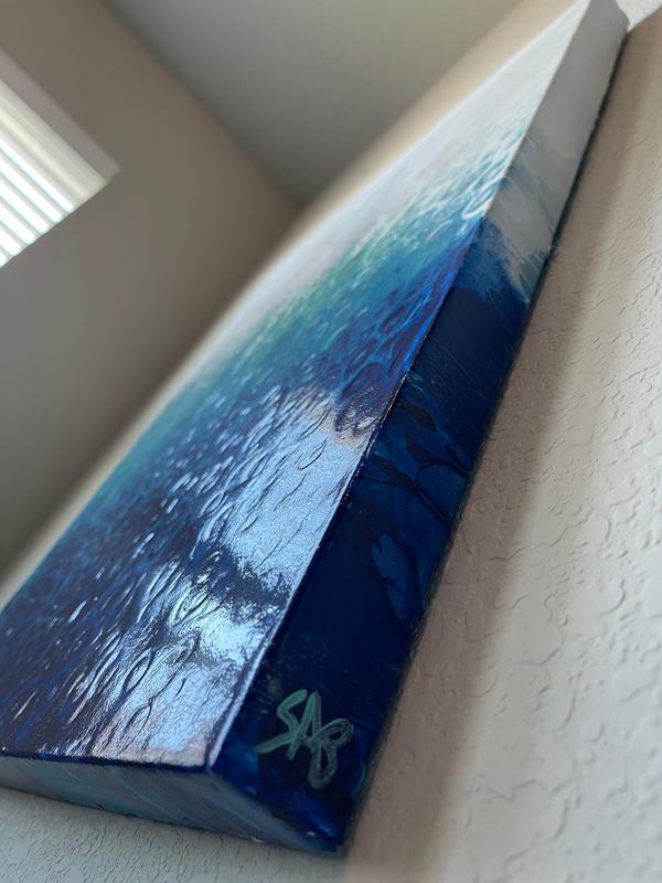 High Tide 18x24x1.5 Canvas Abstract Artwork Inspired by Nature's Patterns in Acrylic Paint for Room Decoration and Wall Ornaments Universe Artistic Photo Print