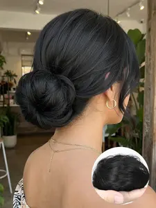 4-inch Magic Bun Hair Accessory for Women, Easy-to-use Headbands, Hair Clips, Perfect for High Ponytails, Made of High-temperature Synthetic Fiber, Ideal for Weddings, Parties, and Formal Events, Soft Synthetic Hair