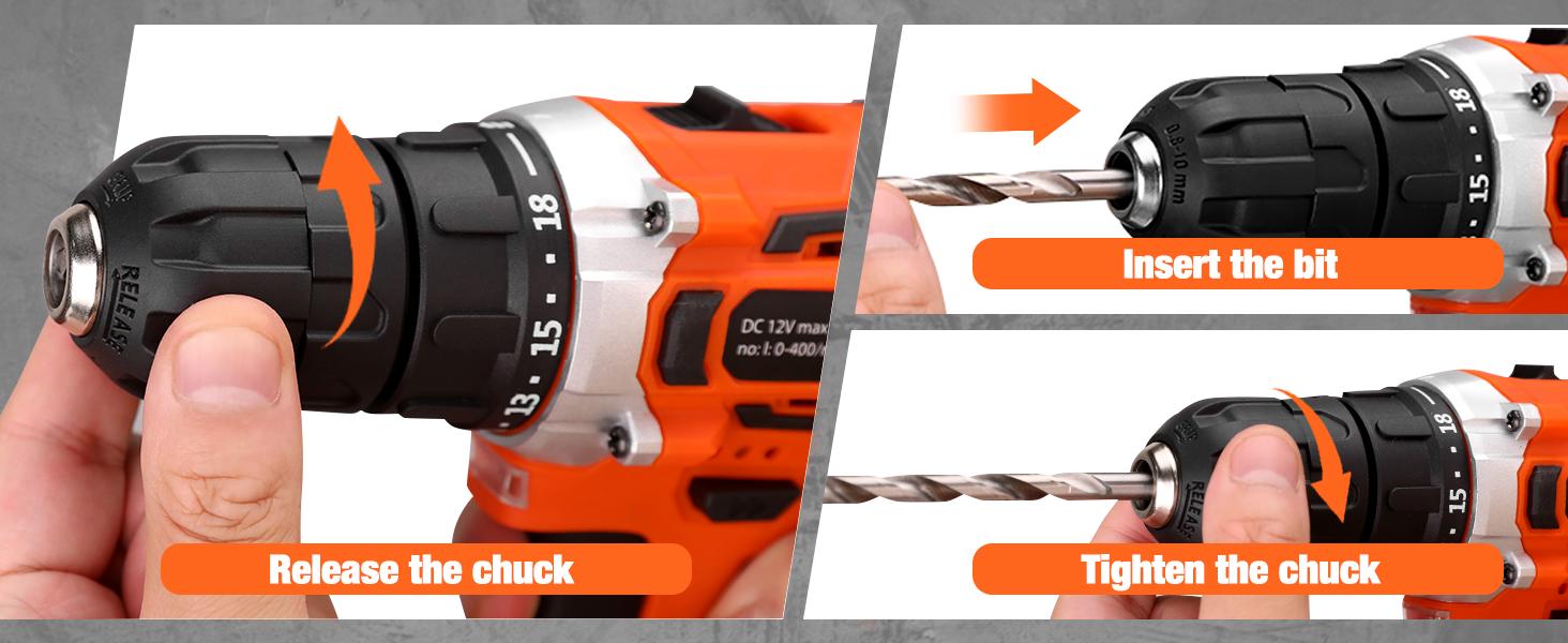 255-Piece Tool Set - Tool Kit with 12V Cordless Drill Driver, Toolbox Storage Case with Drawer, General Household Drill Set for DIY Projects, Home Repairs, Handyman