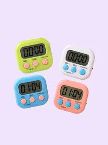 Digital Timer with Min Sec Start Stop Reset Functions in Green White Blue and Pink Colors for Everyday Use