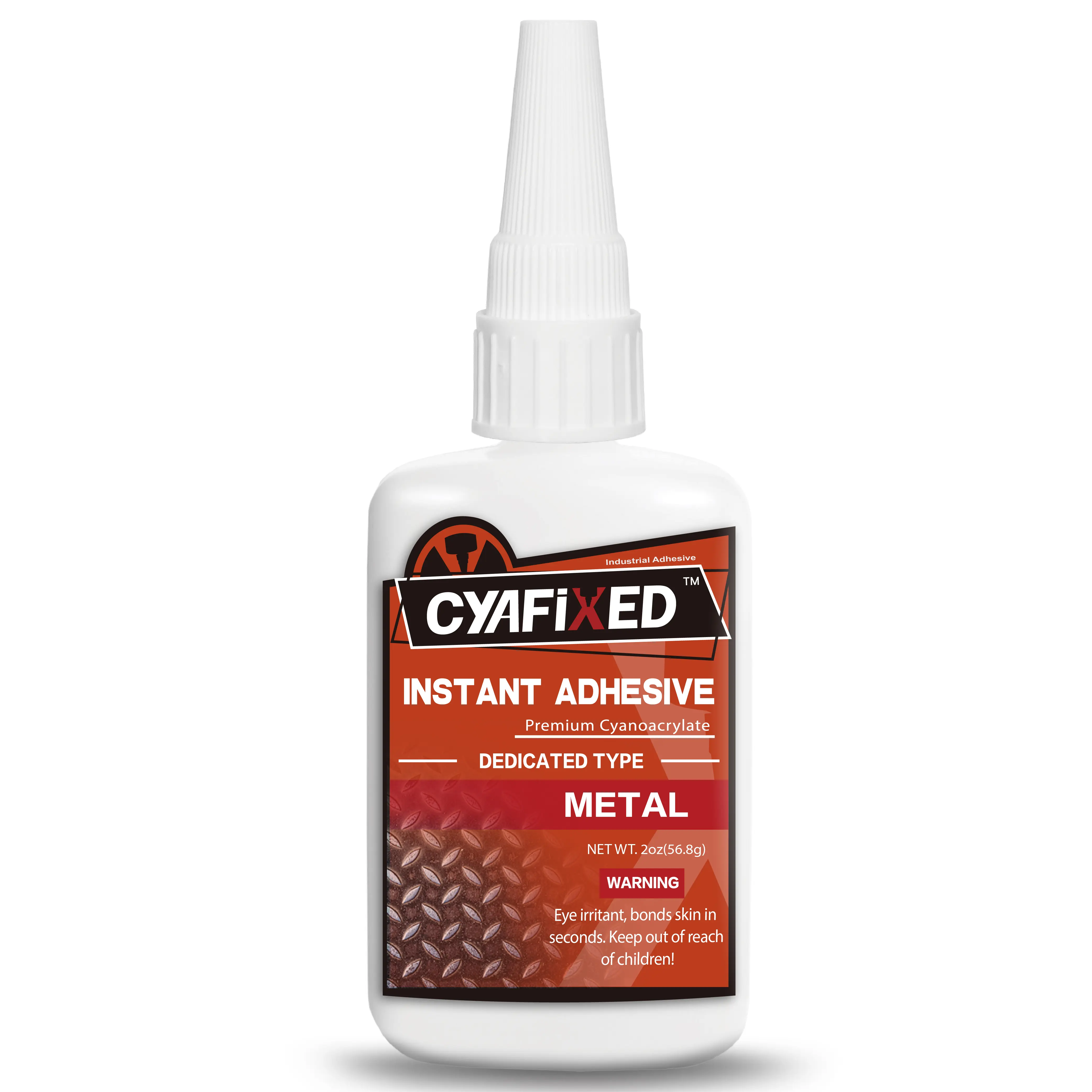 CYAFIXED Super Glue for Metal, Professional Grade Cyanoacrylate (CA) Instant Adhesive, 2 oz. (56.8 Grams) - Metal CA Glue for Steel, Zinc, Aluminum and Other Metal Materials