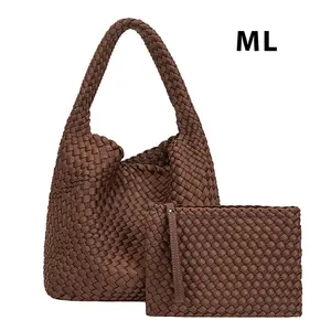 Trendy street style hand-woven bag made of diving material, waterproof, large capacity, versatile shoulder bag outdoorfun
