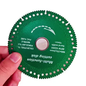 Blue Cutting Piece Multi-Function Cutting Disk 100x20x2mm for Porcelain Tile & PVC Tube 10mm Sand with 12200 RPM