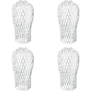 4-Pack 3.5" Expandable Aluminum Downspout Gutter Guards - Leaf & Debris Filter Strainers to Prevent Blockages, Fits Most Gutters