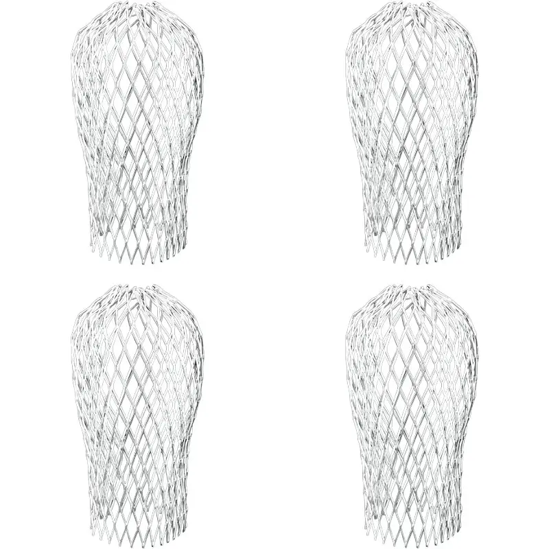 4-Pack 3.5" Expandable Aluminum Downspout Gutter Guards - Leaf & Debris Filter Strainers to Prevent Blockages, Fits Most Gutters