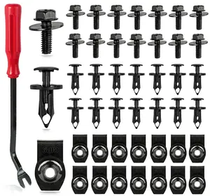 45 Pack Engine Splash Shield Clips Bumper Fender Liner Push Retainer Fasteners for Most Cars Trucks and SUVs autofasteners