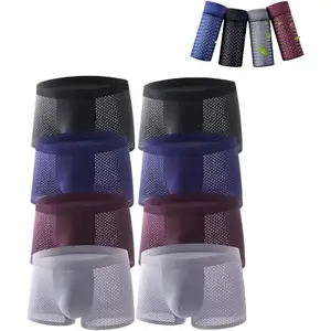 Bamboo Fiber Boxer Briefs - 2025 Upgrade Box Hero Underwear, Built-in with Pouch Soft Underwear for Men Fashion Menswear Fabric Spandex