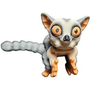 Bush Baby Fidget Toy – 3D Printed Articulated Galago | Magnet & Keychain Option