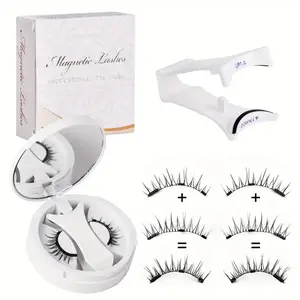 Magnetic Eyelashes with Integrated Applicator Set, Thick and Dramatic Eye Makeup for Glamorous Looks, Easy-To-Use False Lashes for All Occasions