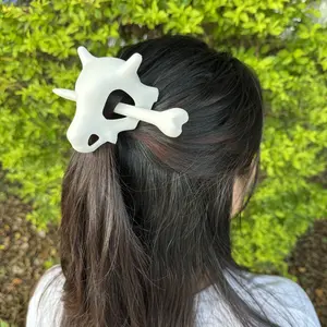 Anime Skull Hair Pin Set, 3D Skull & Bone Hair Stick, Gothic Retro Style for Women, GF, Wife,  Unique Anime-Inspired Accessory for Alt Girls