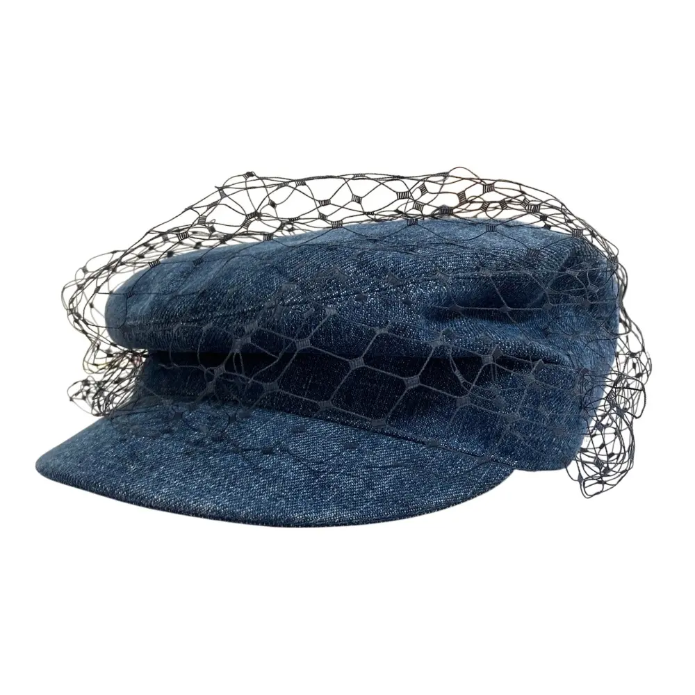 Pre-owned Dior Denim Small Leather Goods Christian Dioramour Beret