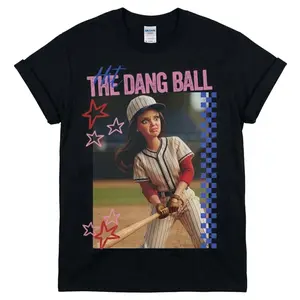[MADE IN US] Hit The Dang Ball Doll Shirt - Funny Baseball Mom Graphic Tee - Sarcastic Softball Gear