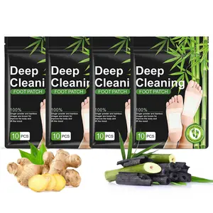 Deep Cleani Foot Patches,Natural Herbal Ginger & Bamboo Foot Care Pads for Comfort & Relaxation,Easy Application & Travel Friendly