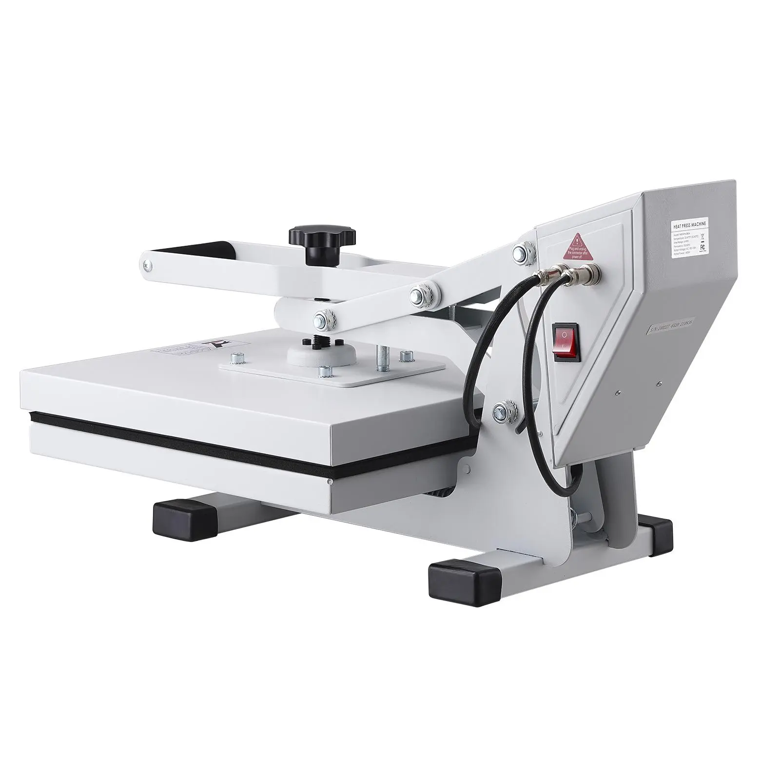 【Summerfinds】VEVOR Heat Press, Heat Press Machine for T-Shirt, Fast Heating, Power Digital Industrial Sublimation Printer for Heat Transfer Vinyl, High Pressure Heat Press 15x15, Easy to Use, White