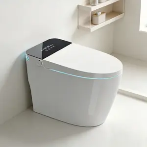 Bellemave  Tankless Smart Toilet With Bidet Built In, One-piece Bidet Toilet Seat, Auto Flush,Heated Seat, Warm Water and Dry, Adjustable Temp,Remote Control Side Know