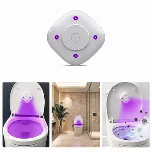 UV Toilet Sanitizer Light - UVC Germ Eliminating Device, Peel-and-Stick Toilet Lid Sanitizer for Bathroom Hygiene