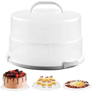 12in Extra Large Cake Carrier with Lid and Handle, Holds up to 12" round 7" high cake, Portable Cake Container for Transport Pies, Cupcakes, Cakes and More