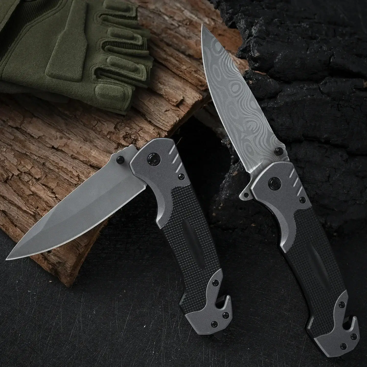 EDC camping stainless steel fruit knife high hardness sharp folding knife outdoor multi-function knife self-defense portable survival knife Christmas
