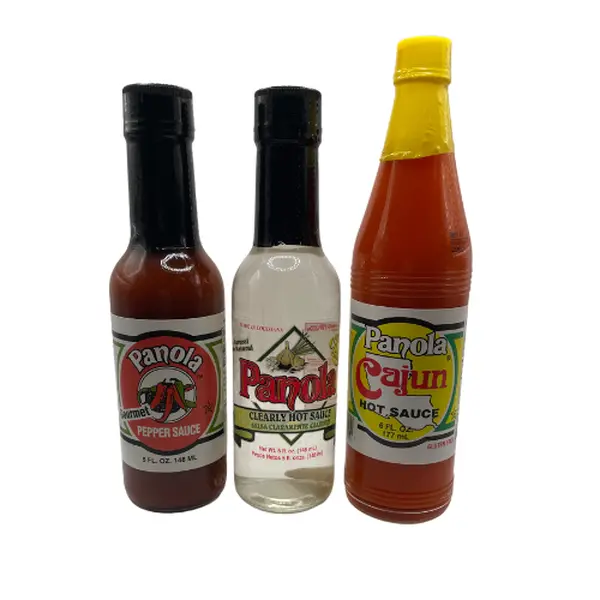 Hot Sauce Trio Set - Can't decide on a favorite, then try all three. The Gourmet Pepper Sauce, Cajun Hot Sauce, and Clearly Hot Sauce