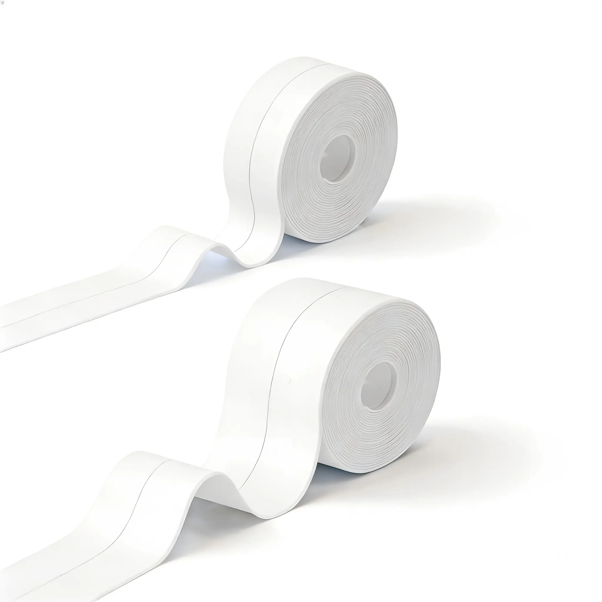 Caulk Tape Combo Pack - 1.5in×10.5FT + 0.87in×10.5FT Peel and Stick Waterproof Seal Tape, No Tools No Mess Self-Adhesive Tape for Toilet, Bathtub, Sink, Kitchen Countertop & Floor Edges