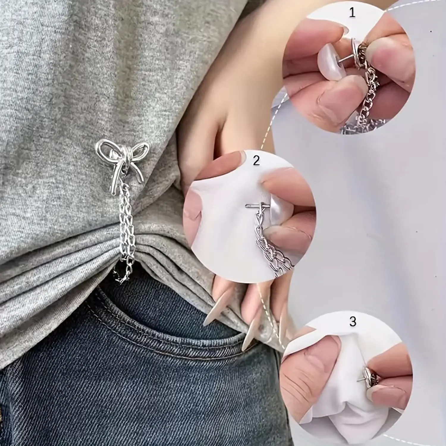 Pants Anti-Drag Fastening Clips, No-Sew Adjustable Leg Clips, Hem Shortening Buttons, Home Sewing Alternative Tool, Easy-To-Use Fabric Accessories