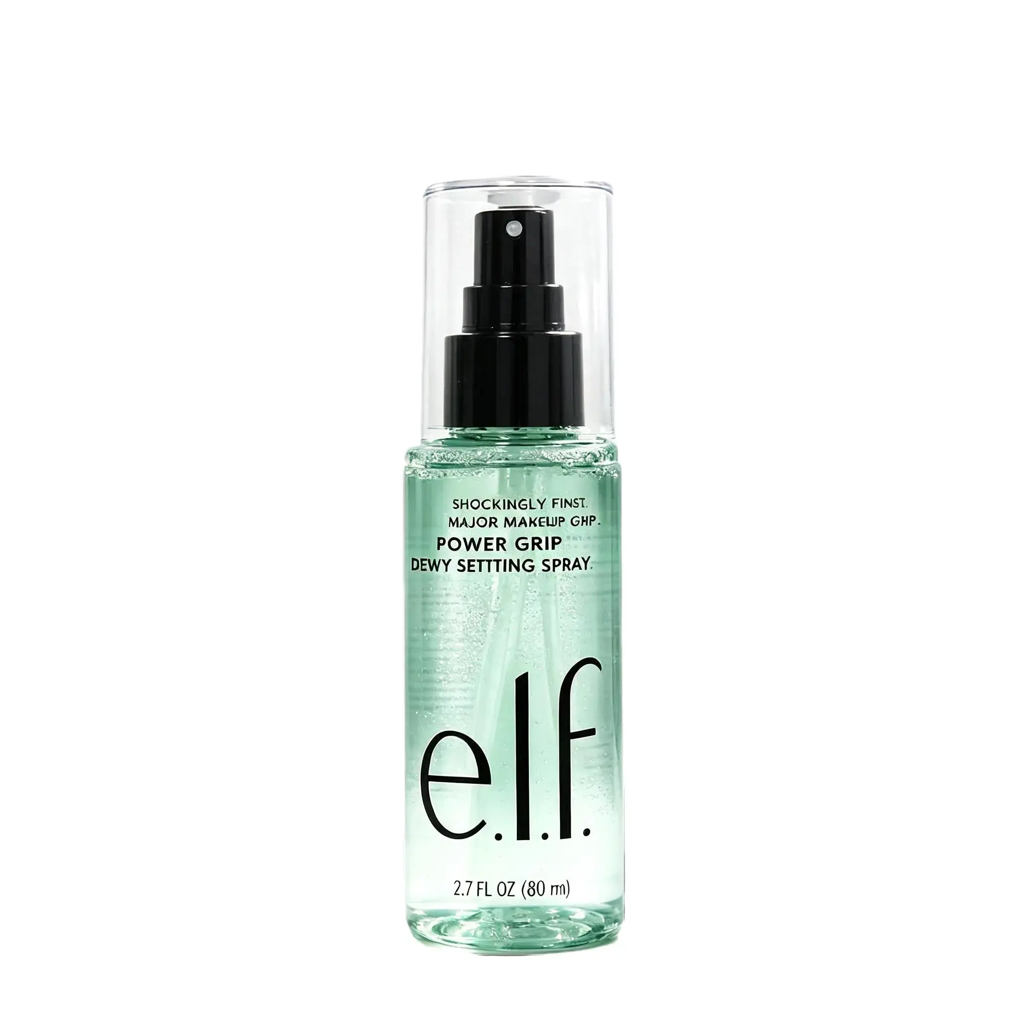 E.l.f. Power Grip Dewy Makeup Setting Spray (80 ml) - Sealing Cosmetic Mist for Sensitive Skin, Long-Lasting Hold, Hydrating Formula with Aloe, Green Tea, Oil, Hyaluronic Acid, Lightweight, Flawless Glow Finish Moisturizer Hydrate Nourishing