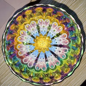Luminous Rainbow - Hued Porcelain Teacup with Lotus Center