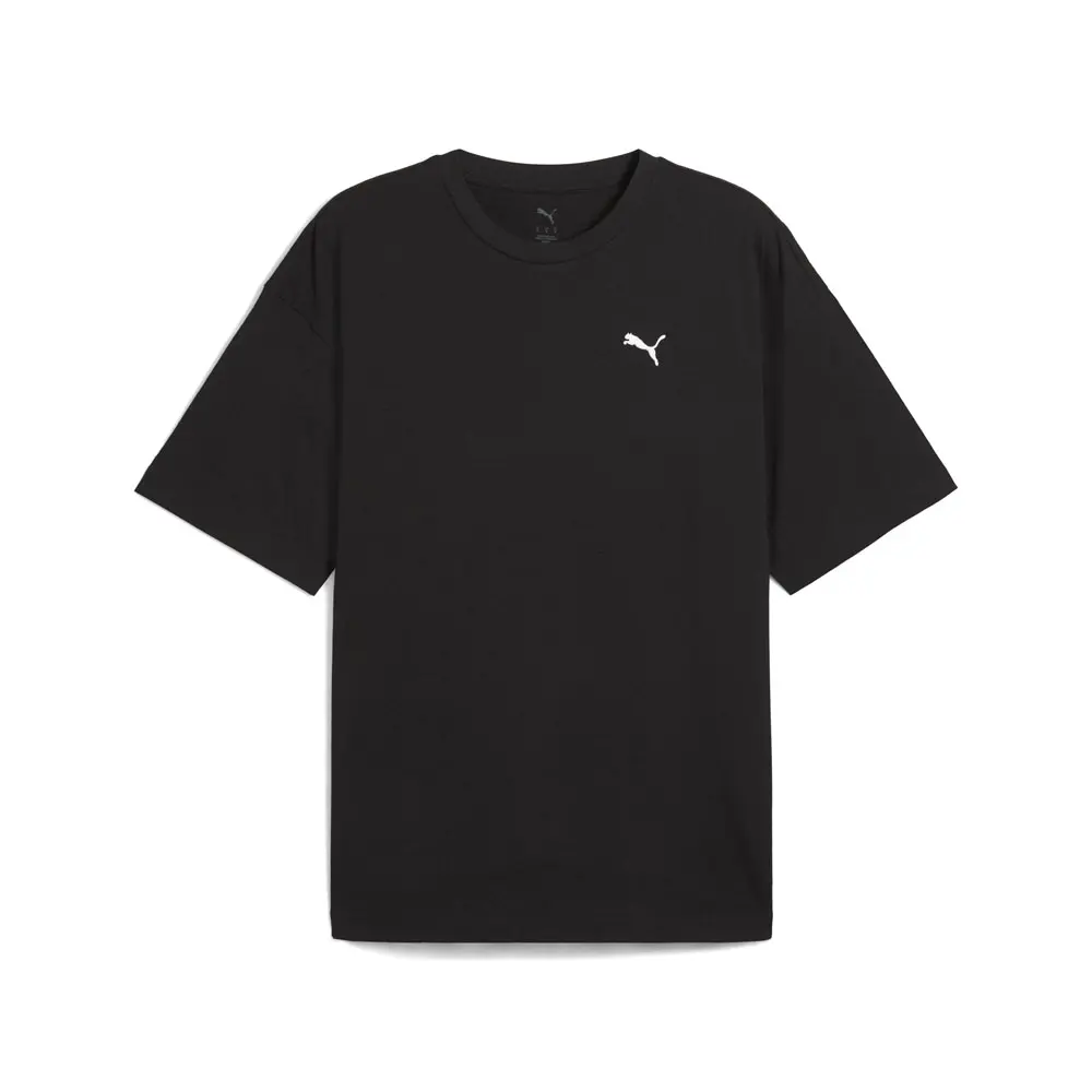 PUMA Mens Wardrobe Essentials Oversized Crew Neck Short Sleeve Casual Tops Casual - Black