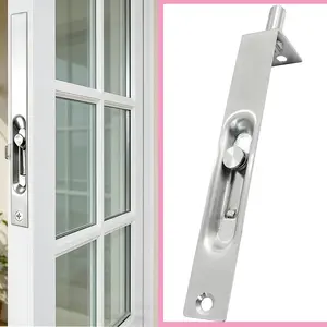 The Truly Invisible Door Lock! Stainless Steel Flush Bolt Lock - Completely Hidden, Adds Security Without the Look, One-Push Locking! Smooth Spring Action Stainless Steel Door Bolt Lock. Finger-Safe,Perfect for Bedroom, French, or Double Doors.