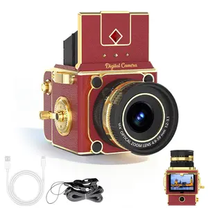 T-JERZENS Retro Portable Vintage Point & Shoot Camera with Digital Zoom, Beginner Vlogging & Photography Compact Travel Gift for Teens (tiktokshopspringglowup, summervibes)