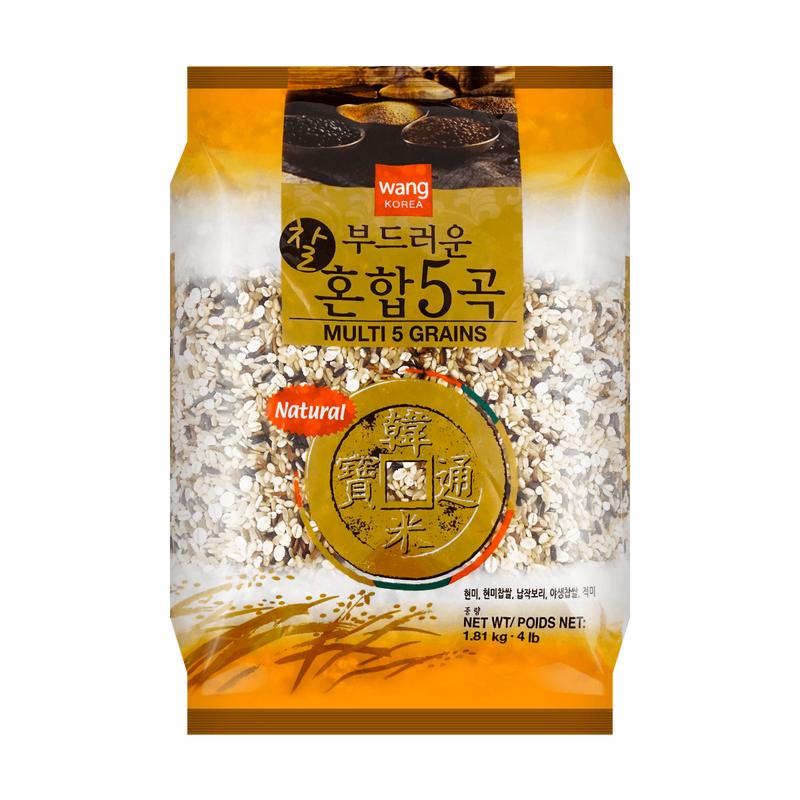 WANG FOOD Korean Soft Multi Grain Rice 1.81kg - Nutritious & Digestive Aid, Healthy Whole Grains for Balanced Diet