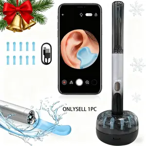 Ear Wax Removal Tool Camera, Ear Cleaner with Camera, Otoscope with Light, Earwax Removal Kit with 10 Replacement Tips and Base