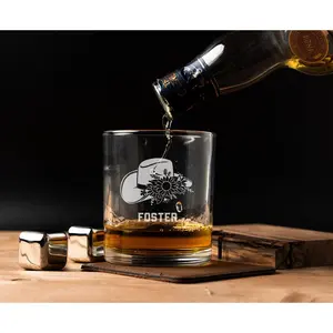 Custom Lowball Whiskey Glasses - Western Designs