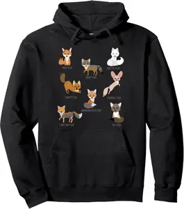 Gray Fox Kit Fox Tibetan Fox Arctic Fox Swift Fox Pullover Hoodie
