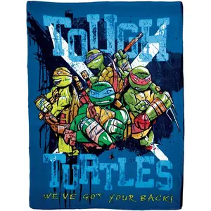 Northwest Nickelodeon's Teenage Mutant Ninja Turtles, 'Tough Turtles Blues' Flannel Throw Blanket, 45' x 60', Multi Color-280GSM