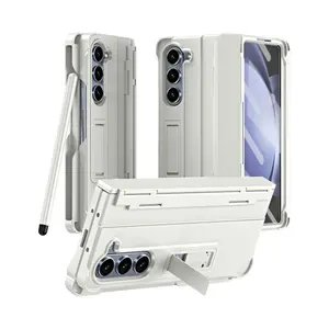 For Samsung Galaxy Z Fold 7 6 5 4 3 5G 360° Full Protection With S Pen & Pen Holder Hinge Screen Protect Film Bracket Phone Case