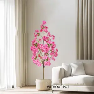 Artificial Cherry Blossom Tree, 1 Count Modern Simple Fake Plant, Indoor Outdoor Faux Plant for Wedding Home Hotel Office Room Garden Decoration, Fruit