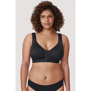 DELIMIRA Women's Front Closure Posture Wireless Back Support Full Coverage Bra SpringStatements