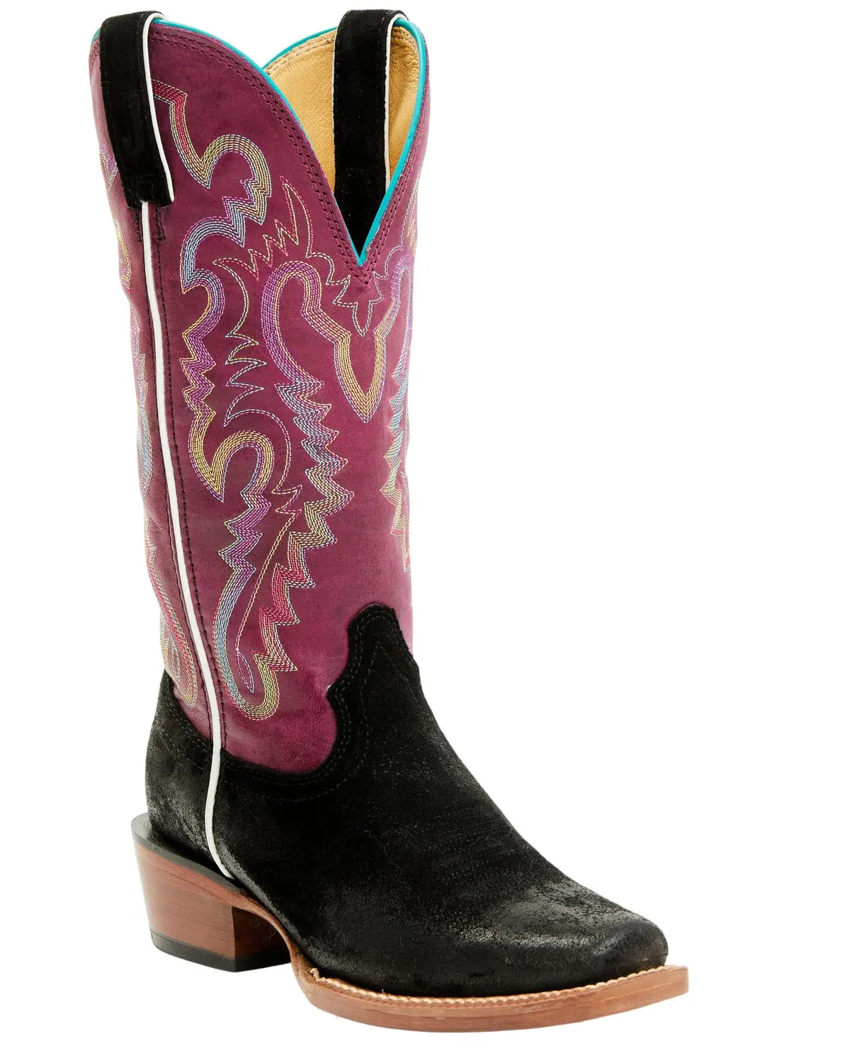 Justin Women's Women'S Breaking News Suede Western Boot Square Toe - Fn4122