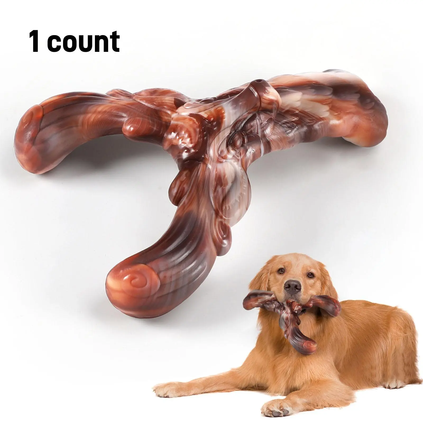 Deer Shaped Dog Chew Toy, 1 Count Durable Dog Teething Toy, Teething Aid, Pet Chew Toy, Dog Teeth Cleaning Toy, Dog Toys for Medium Large Dogs