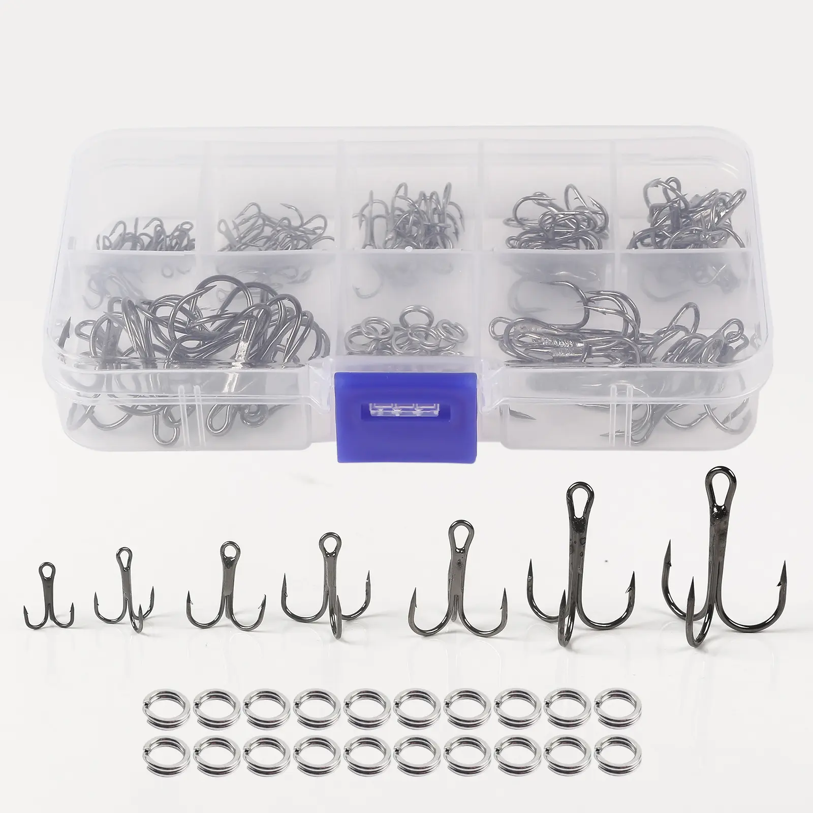 90-Piece Fishing Lure Kit, Fishing Hook Set, Treble Hooks with Barbs, Long  Casting Anchor Fish Hook, Boxed Triple Hooks for Bass Fishing, Fishing  Tackle Kit, Fishing Gear - TikTok Shop