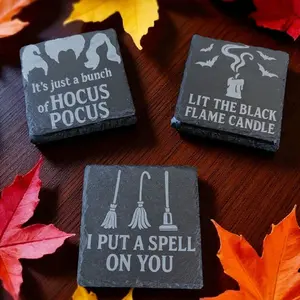 Hocus Pocus inspired slate coasters