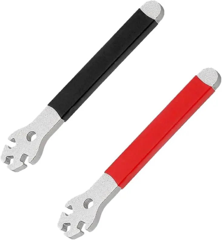 2 PCS Durable Bicycle Spoke Wrench Cycling Spanner Tool for Biking and Mountain Bike Black+Red