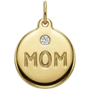 Mom Disk Charm With Diamond