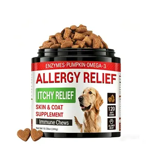 Anti-allergy and immune-boosting chewable tablets | Anti-itch chewable tablets containing Omega-3 and fish oil, promoting gut health and enhancing immune function.
