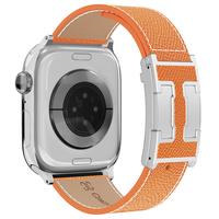 Orange Band+Silver Buckle