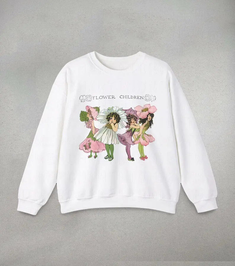 Flower Children Sweatshirts, Unisex Cotton Shirts, Hippie Clothings, Flower child Sweatshirts, Hippie Sweatshirts, Cute Sweatshirts